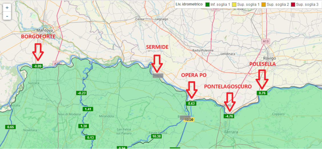 po fiume idrometri